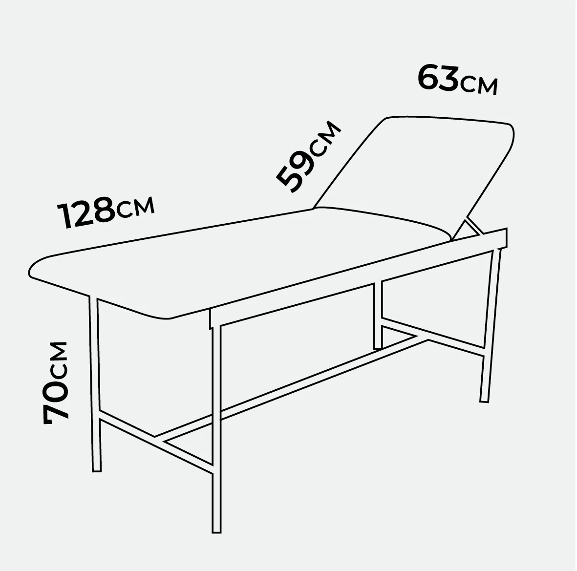 Kit d'installation divan d'examen, tabouret, marche pied 2 marches Inox - Image 4