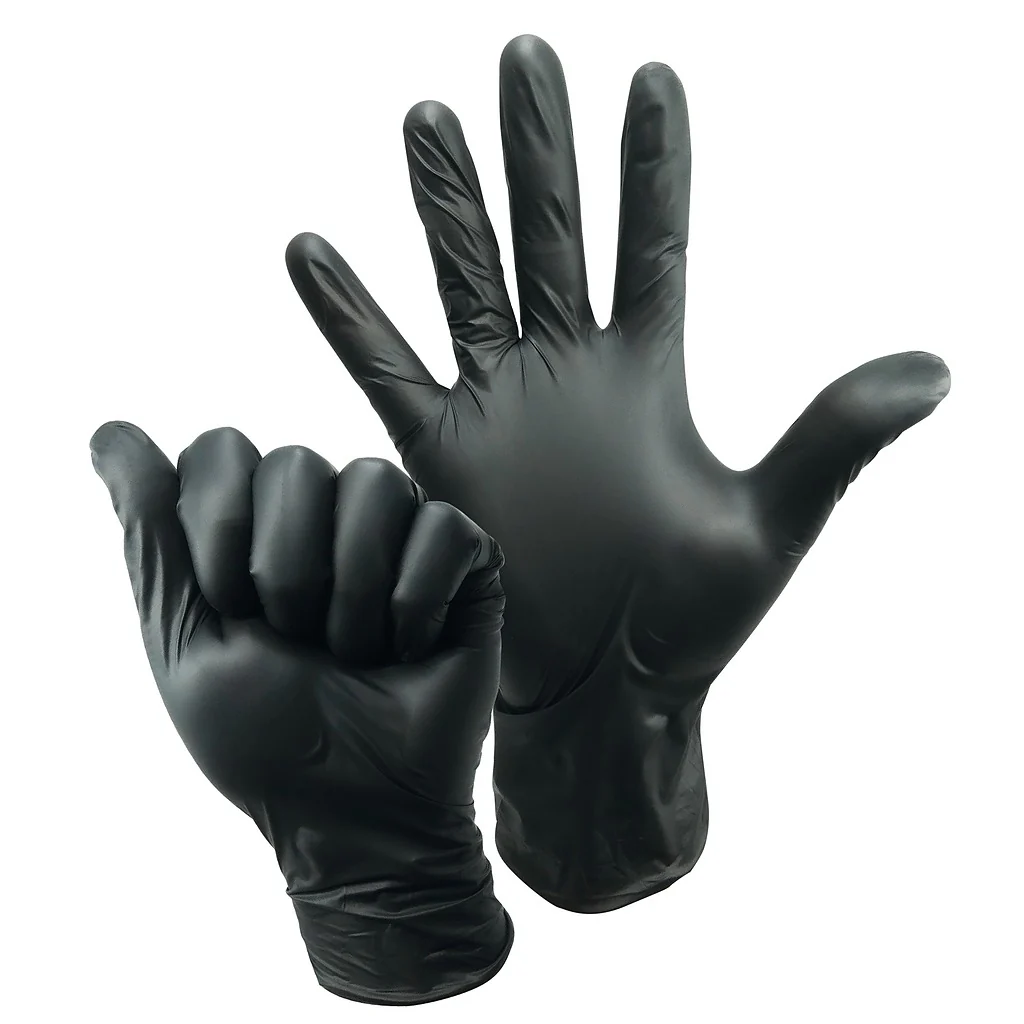 Gants d'examen en nitrile non poudrés Nitriskin LCH - Noir - Image 6