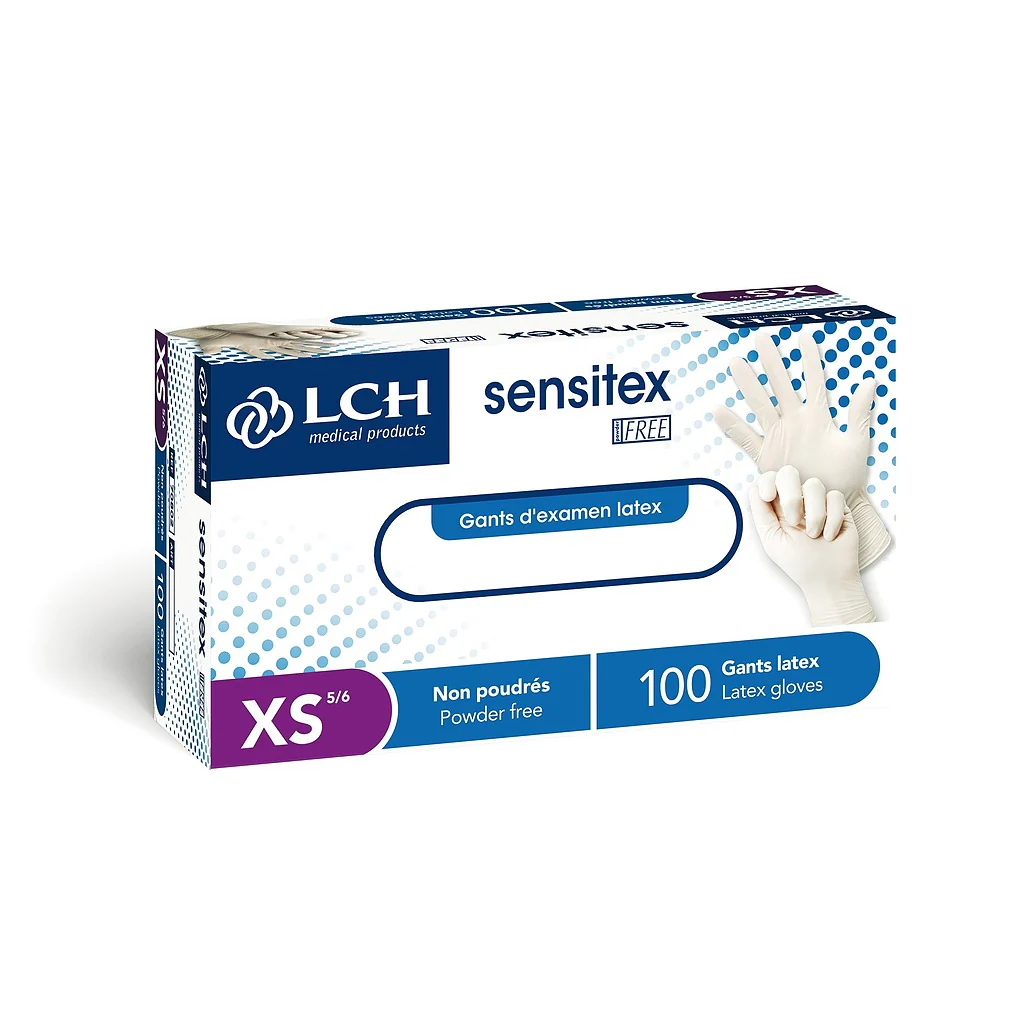 Gants d'examen en latex non poudrés Sensitex LCH  - Boîte de 100 - Image 3